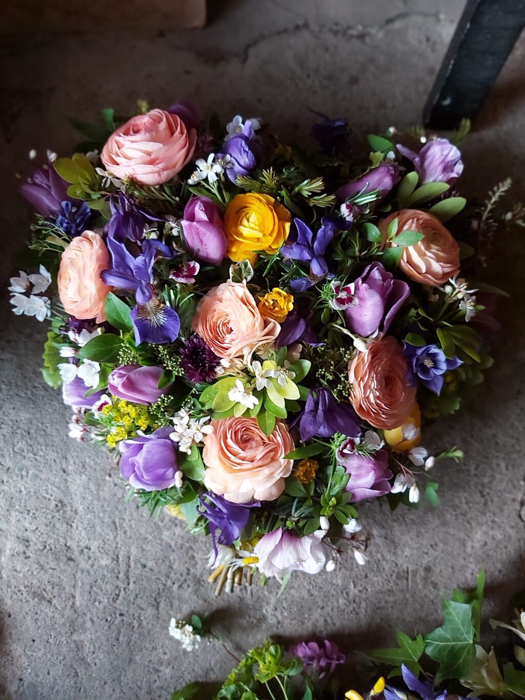 spring funeral flowers by Camomile and Cornflowers, Worcestershire