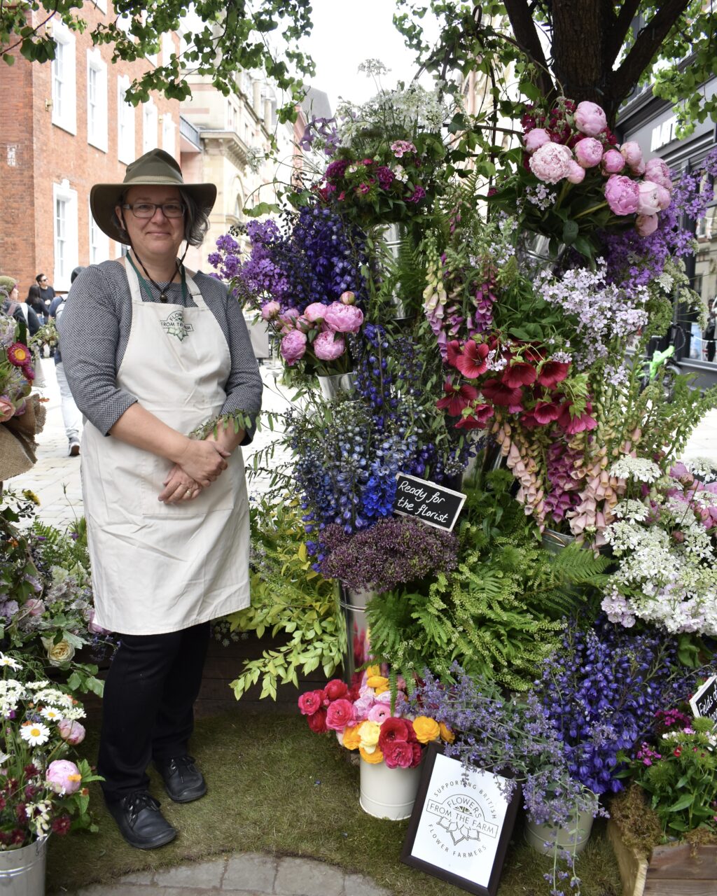 The floriferous display made by Flowers from the Farm for the 2022 Manchester Flower Show