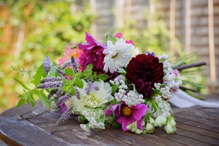 A gorgeous bouquet of British grown late summer flowers by Hart and Wild Cut Flowers