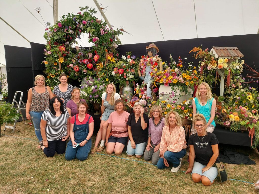 The volunteers from the FFTF East Anglia region who helped to create the stunning display at the 2022 Sandringham Show