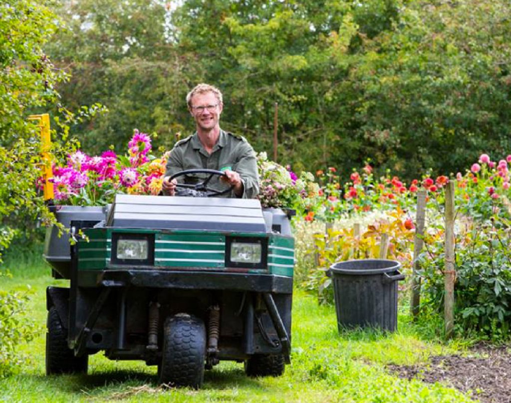 Green and Gorgeous's Ashley harvests flowers from the flower farm in Oxfordshire